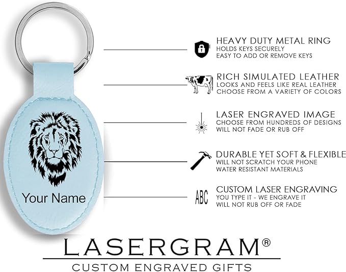 LaserGram Oval Keychain, Sunflowers, Personalized Engraving Included