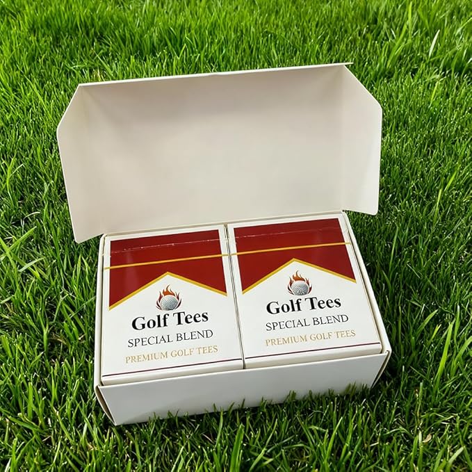 Premium Bamboo Golf Tees | 83mm (3.25") Wooden Tees | Golf Gifts for Men | Vintage-Style tee Case Golf Accessories for Men | Funny Golf Accessory for Golfers