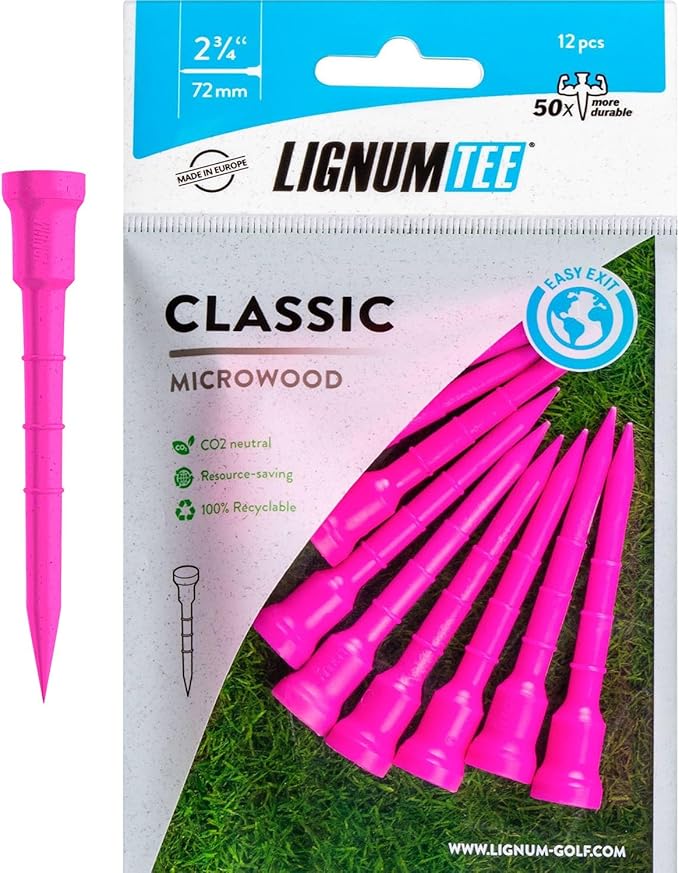 LIGNUM Unbreakable Microwood Golf Tees 50x More Durable/Adjustable Golf Tee/Innovative Wood Fiber and Natural Adhesives/Golf Tee, Golf Tees, Tees Golf, Golf Ball Tees