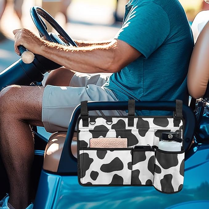 Golf Cart Rear Seat Organizer Storage Bag Large Capacity Golf Cart Accessory for Club Car, Wheelchair and Walker