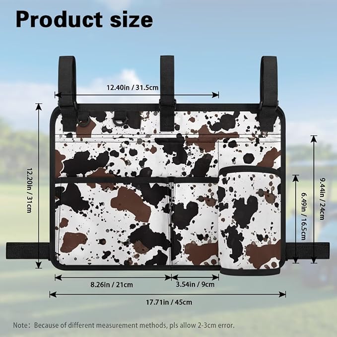 Golf Cart Rear Seat Organizer Storage Bag Large Capacity Golf Cart Accessory for Club Car, Wheelchair and Walker