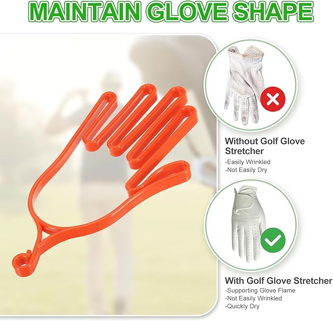 PATIKIL Golf Gloves Stretcher,Plastic Keeper Support Rack Holder Dryer Hanger Frame with Hanging Hooks