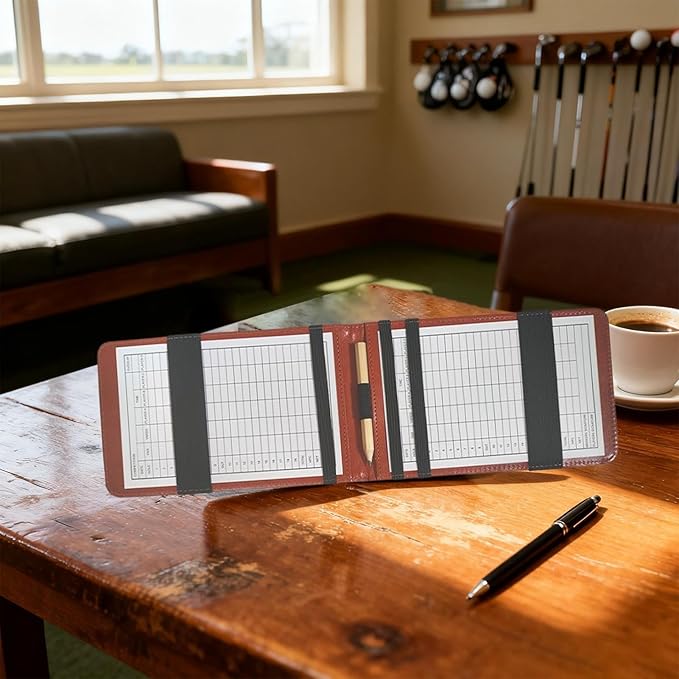 Golf Scorecard Holder,Portable Score Display Notebook for Practice Training Indoor Home Backyard Sports Club Recreation Competition Entertainment Simulation
