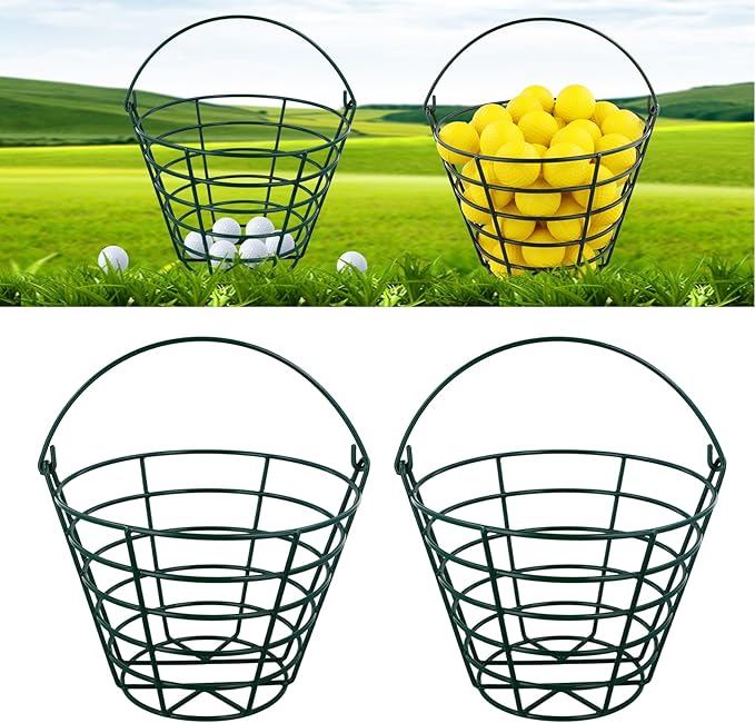 Roykaw Golf Ball Basket Bucket Container for 50 Balls,with Handle,Built to Last/Easy to Organize