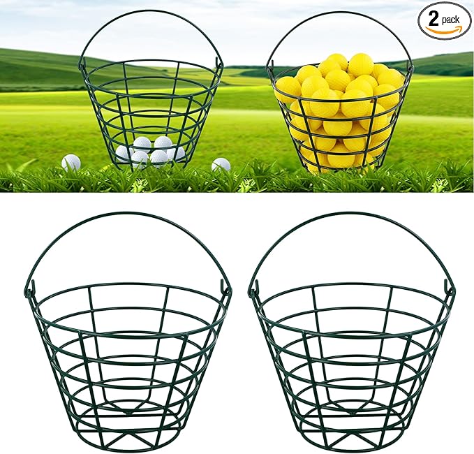 Roykaw Golf Ball Basket Bucket Container for 50 Balls,with Handle,Built to Last/Easy to Organize