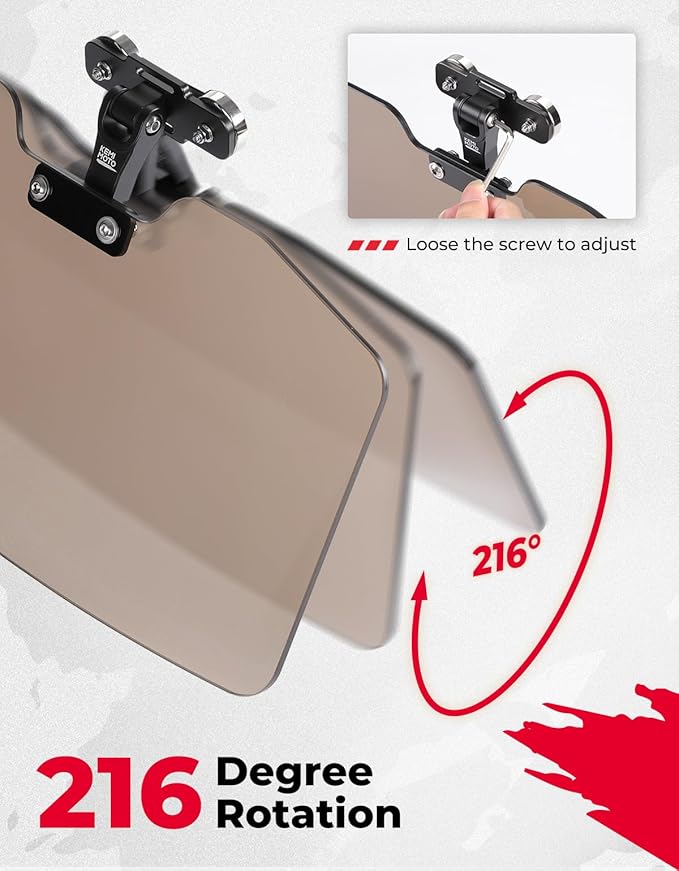 KEMIMOTO UTV Magnetic Sun Visor Compatible with Ranger Defender uforce 1000 ezgo Fit in Most Vehicles with pro-fit bar or Metal roof and crossbars