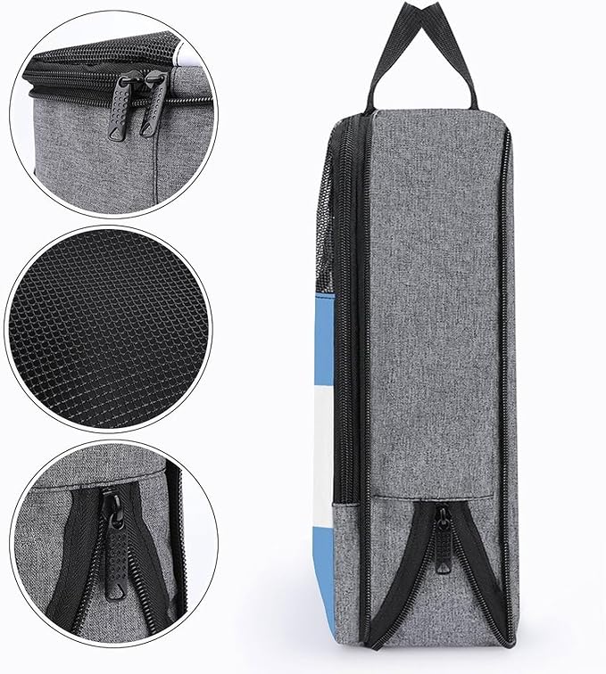 Sneakers Packing Organizer Pouch Argentina Flag Sneaker Bags Portable Travel Shoe Packing Bag for Travel and Daily Use