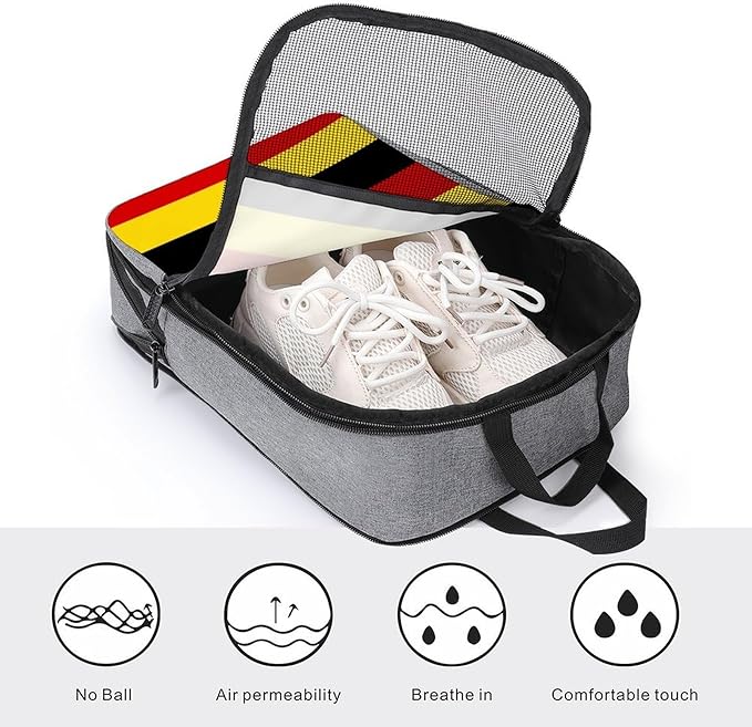 Travel Suitcase Shoe Organizer Pouch Uganda Flag Lightweight Shoe Bags for Storage and Packing Sneaker Bags