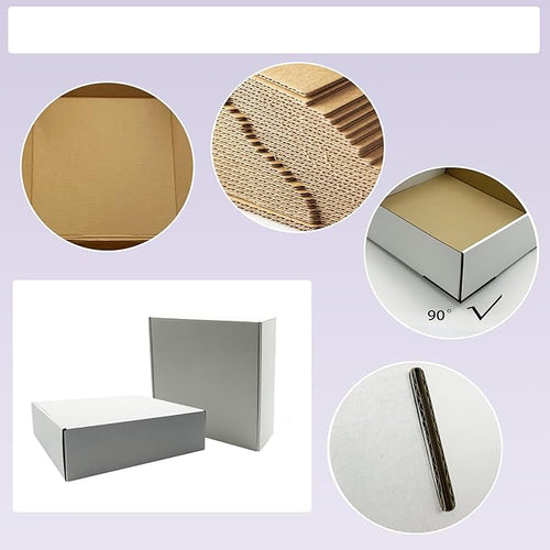 11x10x3 Inches White Shipping Boxes Set of 25，Cardboard Boxes Recyclable Corrugated Boxes Mailers for Small Business, Transporting, Packaging Storage Boxes and Craft Gifts Giving Products Box