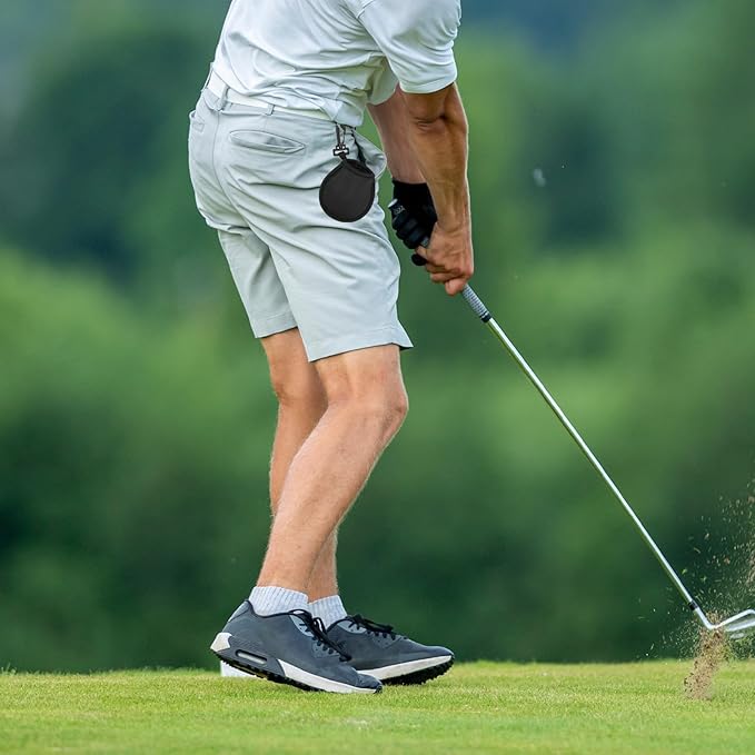 PATIKIL Golf Ball Washer Pouch, Portable Golf Balls Cleaner Pocket Bag with Hanging Clip for Golf Exercise