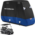 NEVERLAND Golf Cart Cover 2 Passenger, Heavy Duty 600D Golf Cart Covers, Waterproof Club Car Golf Cart Cover with Side Zipper Doors Compatible with EZGO Yamaha Club Car 2 Seat (Up to 95 Inch)