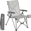 SUNNYFEEL Ergonomic High-Back Camping Chair - 1 Second Folding Chair with 500lbs Capacity, Breathable Back Support for Outdoor, Lawn, Hiking, Fishing (Grey)