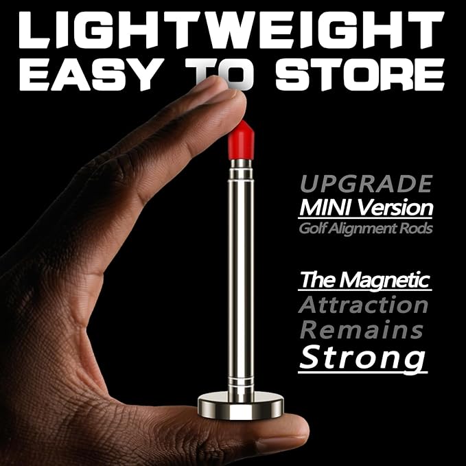 Golf Alignment Rods-Club Alignment Sticks with Telescopic Magnetic Corrector Trainer Aid Tools Help Visualize and Align Your Golf Shots Club,Swing Aim Practice Accessories Golf Gifts