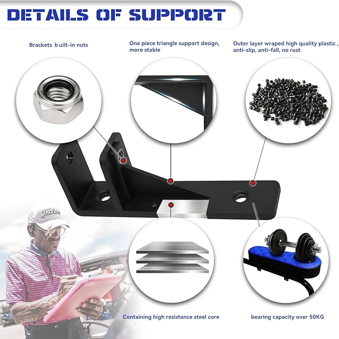 XUANYUDG0769 Golf Cart Armrest with Cup Holder for EZGO TXT Club Car DS Precedent and Yamaha Rear Seat Kit, Upgrade Support Frame/No Need Drilling Arm Rest