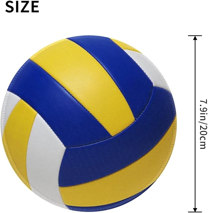 Realistic Volleyball Ball Round Mouse Pad, Small Gaming Mousepad with Stitched Edge, Non-Slip Rubber Base Mouse Mat Office Desk Accessories for Laptop Computer Decor 7.9 X 7.9 Inch