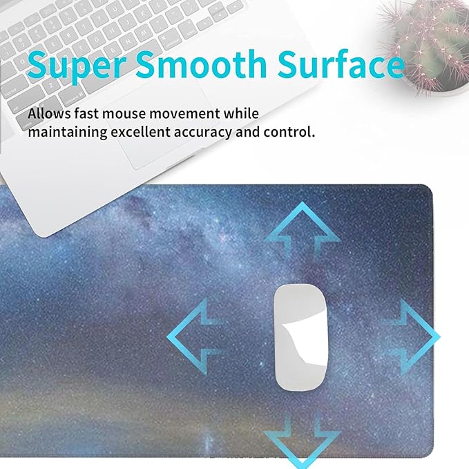 Otter Animal Gaming Mouse Pad, Desk Mat, Non-Slip Rubber Base Cool Aesthetic MousePads for Computer Laptop Keyboard Office School Home Desktop Accessories Decor 31.5" x 11.8"