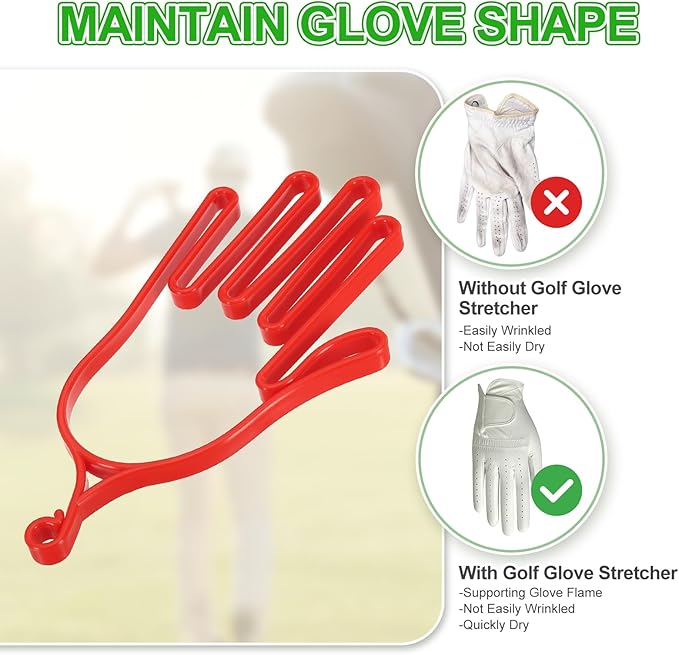 PATIKIL Golf Gloves Stretcher,Plastic Keeper Support Rack Holder Dryer Hanger Frame with Hanging Hooks
