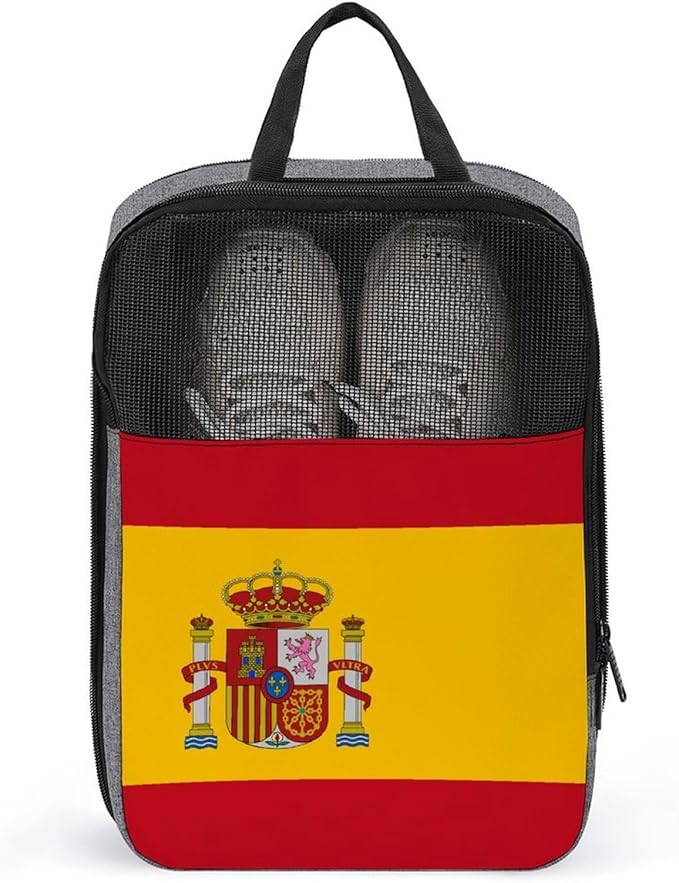 Golf Shoe Dust Bags for Man and Women Spain Flag Travel Shoe Bag Holds 1 Pair of Shoes Portable Sneaker Bags