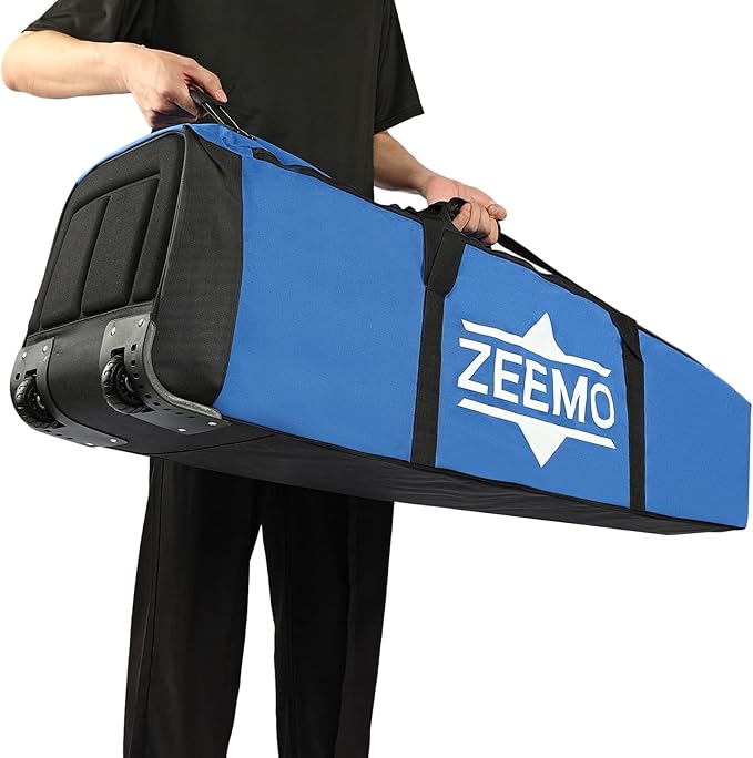 ZEEMO Golf Travel Bag, Full-Open Protective & Wheeled Airline-Approved Case for Clubs, Cart&StandBag, Soft-Sided Waterproof Cover Made of Heavy Duty Oxford