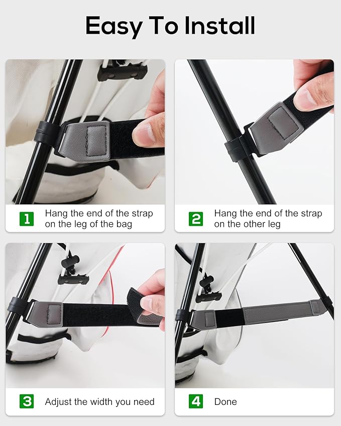 Big Teeth Golf Bag Accessories Leg Leather Strap, Stabilizer Strap, Equipment for Stand Bag With Legs