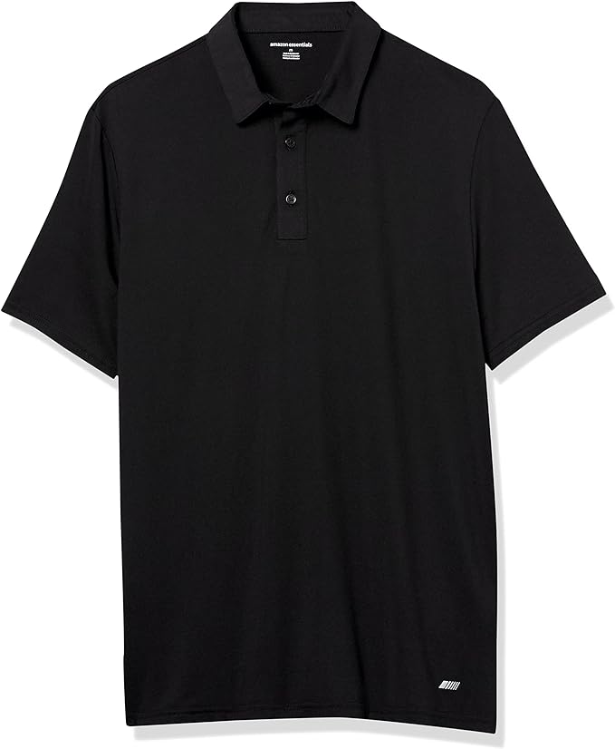 Amazon Essentials mens Slim-Fit Quick Dry Tech Stretch Lightweight Golf Polo Shirt