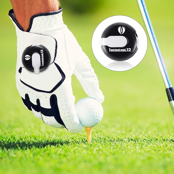 Frienda Golf Score Counter Mini Golf Stroke Counter with One Touch Reset and Simple Attachment to Scorekeeper Glove in