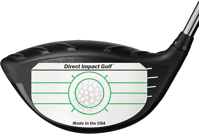 Ultra-Thin Golf Impact Tape by Direct Impact Golf: Combo Pack (100 Driver+100 Iron) Ultra-Thin Golf Impact Tape Labels for Accurate Swing Analysis and Shot Feedback