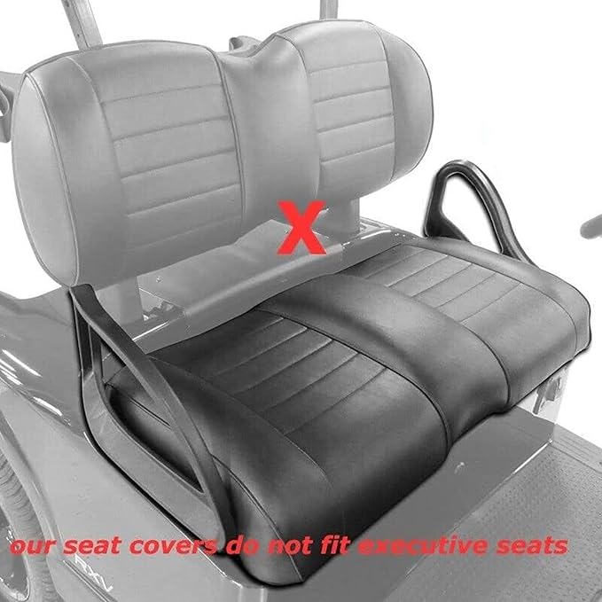 Huskey Parts Company Charcoal Gray Seat Cover for Club Car DS Golf Cart 2000.5-2013, Front Rear Seat