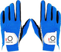 FINGER TEN Premium Rain Grip Men's Golf Gloves 1 Pair, Hot Wet Weather No Sweat Glove for Serious Feel & Performance, Left Right Hand Black Gray White Blue Fit Size S M L XL 2XL 3XL