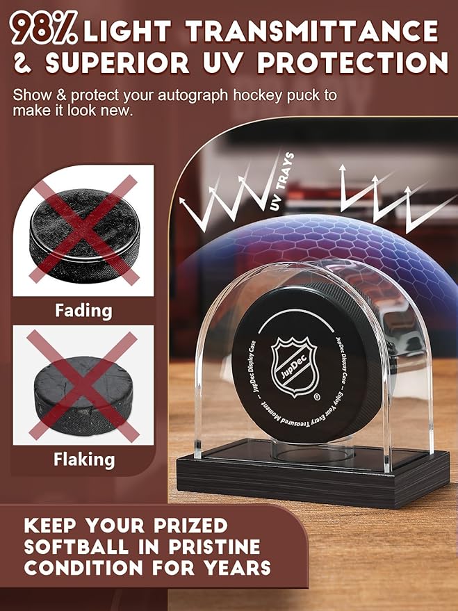 Hockey Puck Display case Acrylic Black