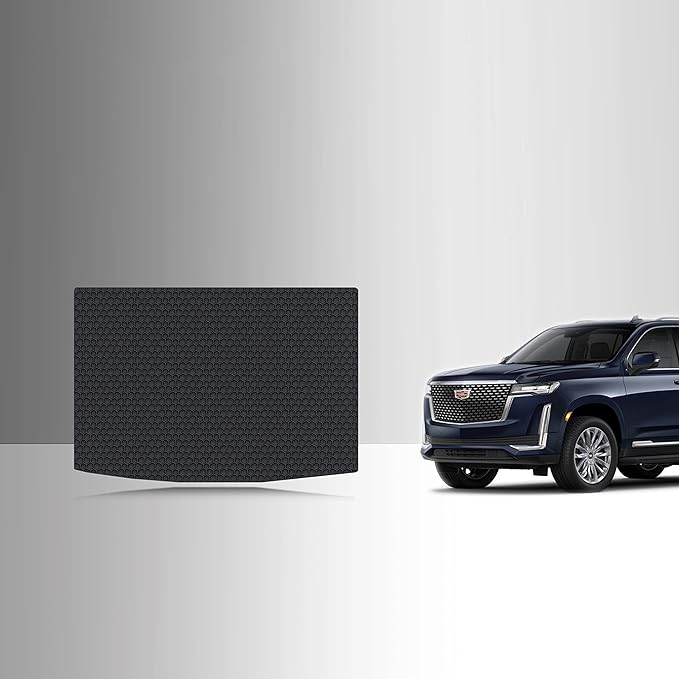 TOUGHPRO Cargo/Trunk Mats Accessories for Cadillac Escalade ESV 3rd Row Up All Weather Heavy Duty (Made in USA) Black Rubber 2021 2022 2023 2024 2025 2026