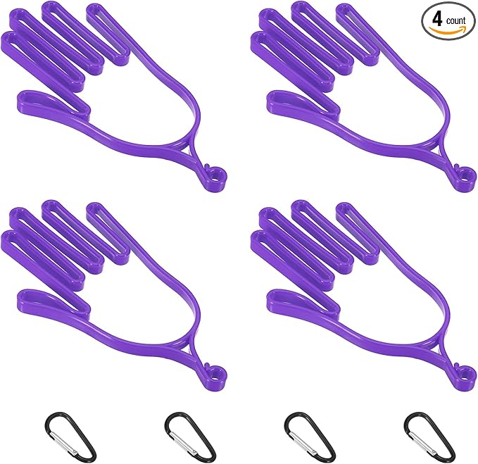 PATIKIL Golf Gloves Stretcher,Plastic Keeper Support Rack Holder Dryer Hanger Frame with Hanging Hooks