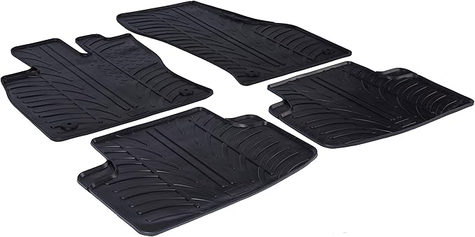 Gledring USA Custom Fit All-Weather Rubber Floor Mats Intended for Volkswagen Golf VII (MK7) 2015-2021, No Trimming Required, Tailored Custom Fit, Protects from Rain, Mud, & Snow.