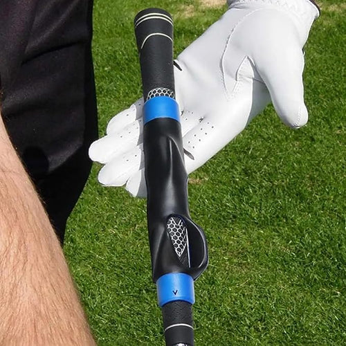 2 Pcs Blue Golf Grip Trainer for Right Hand - 6 inch Golf Swing Practice Tool to Fix Hand Position & Improve Swing,Correct Aid for Beginners,