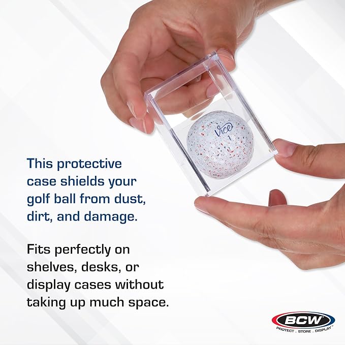 BCW Golf Ball Display Case -6ct | Clear Polystyrene Shell Golf Ball Display | Two-Piece Compact Design | Display Case for Your Collectible Golf Ball | Golf Ball Holder