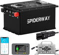 48V 105Ah Lithium Battery Golf Cart with 25A Charger, 48V LiFePO4 Battery, LCD Monitor & Mobile APP, 6000+ Cycles 48V Golf Cart Battery, Built-in 200A BMS, Max 10.24kW Output, Perfect for Golf Carts