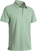 Golf Shirts for Men Dry Fit Short Sleeve Print Performance Moisture Wicking Polo Shirt