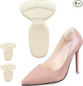 Soft Sponge Heel Protectors - Heel Grips for Comfort in High Heels – T-Shape Design – Anti Slip – Prevents Blisters - Makes Shoes Fit Better - 2 Pairs (Beige)