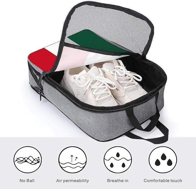 Dust-Proof Men & Women Travel Shoe Bag Mexican Mexico Flag Portable Travel Shoe Packing Bag for Gym Sneaker Bags