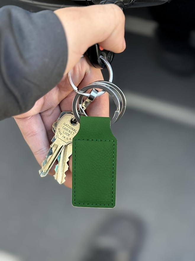 LaserGram Rectangle Keychain, Disc Golf, Personalized Engraving Included