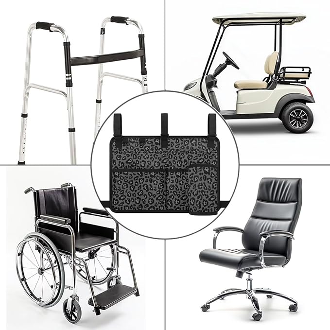 Golf Cart Rear Seat Organizer Storage Bag Large Capacity Golf Cart Accessory for Club Car, Wheelchair and Walker