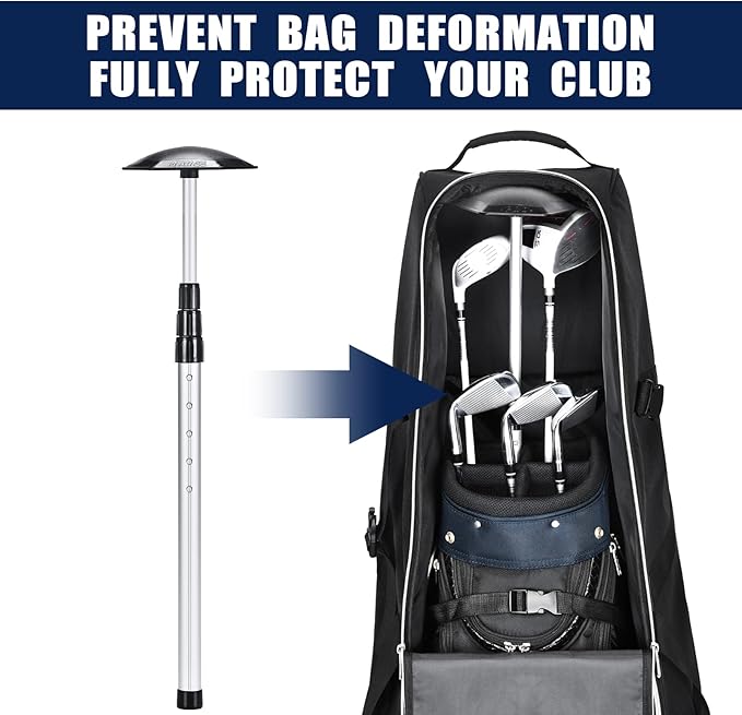Partage Golf Travel Bag with Wheels,Golf Travel Case for Airlines -Black