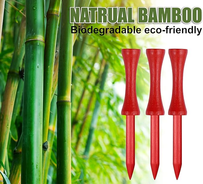 Step Down Golf Tees 2-1/8"or 2-3/4"or 3-1/4" 100 Pack Enduring Wooden Bamboo Golf Castle Tees