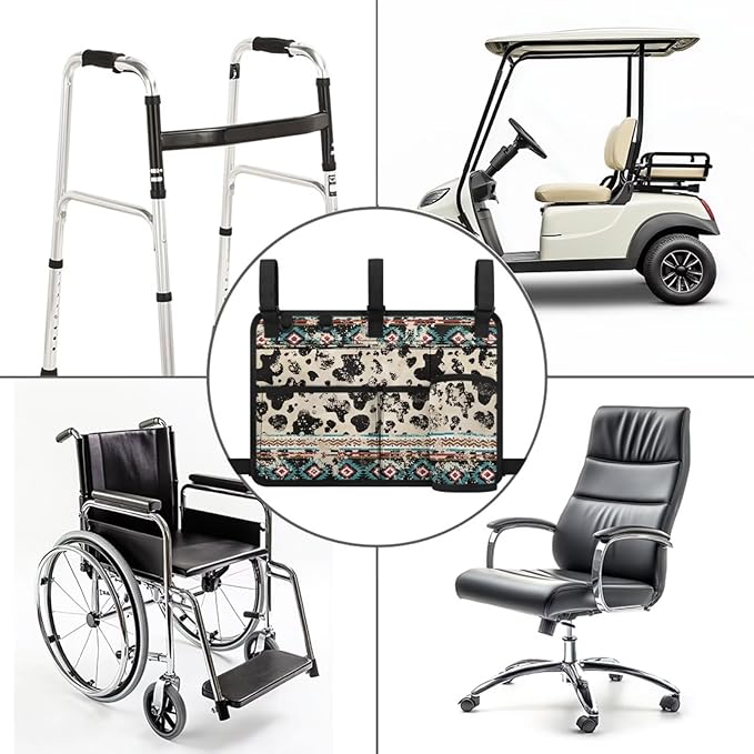 Golf Cart Rear Seat Organizer Storage Bag Large Capacity Golf Cart Accessory for Club Car, Wheelchair and Walker