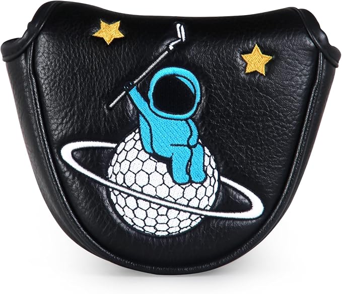 Astronaut Series Golf Headcovers, Synthetic Leather Golf Head Covers for Driver, Fairway Wood and Hybrid, Golf Putter Covers for Mallet and Blade