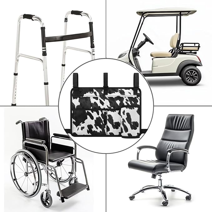Golf Cart Rear Seat Organizer Storage Bag Large Capacity Golf Cart Accessory for Club Car, Wheelchair and Walker