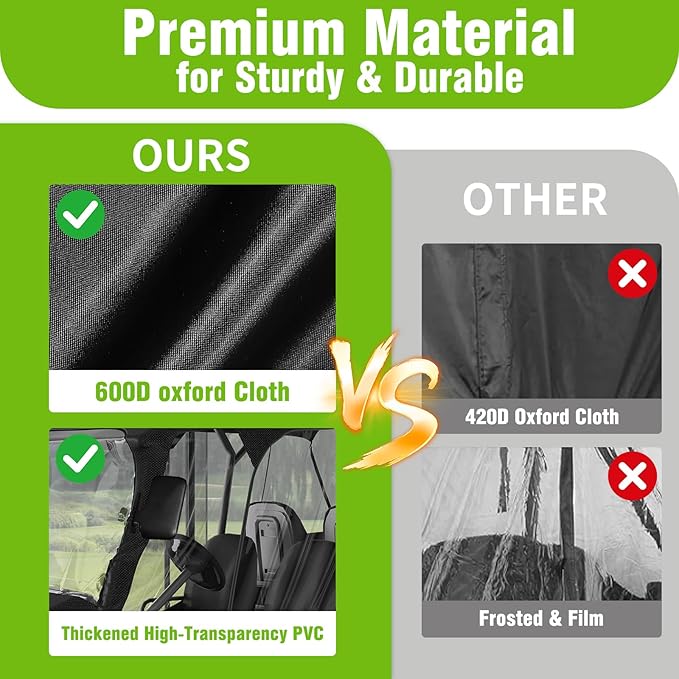 Golf Cart Enclosure for Club Car DS Precedent | 4-Passenger Waterproof Cover with Extended Roof & Roll-Up Windshield