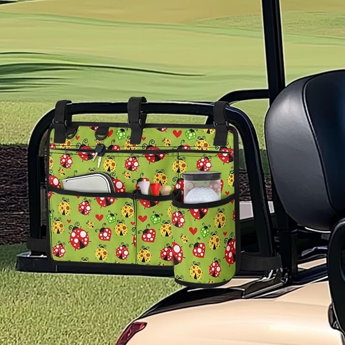 Fashion Golf Cart Rear Seat Organizer Lightweight Storage Bag Accessories for Club Car, Wheelchair and Walker