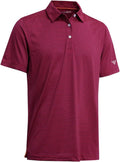 Golf Shirts for Men Dry Fit Short Sleeve Print Performance Moisture Wicking Polo Shirt