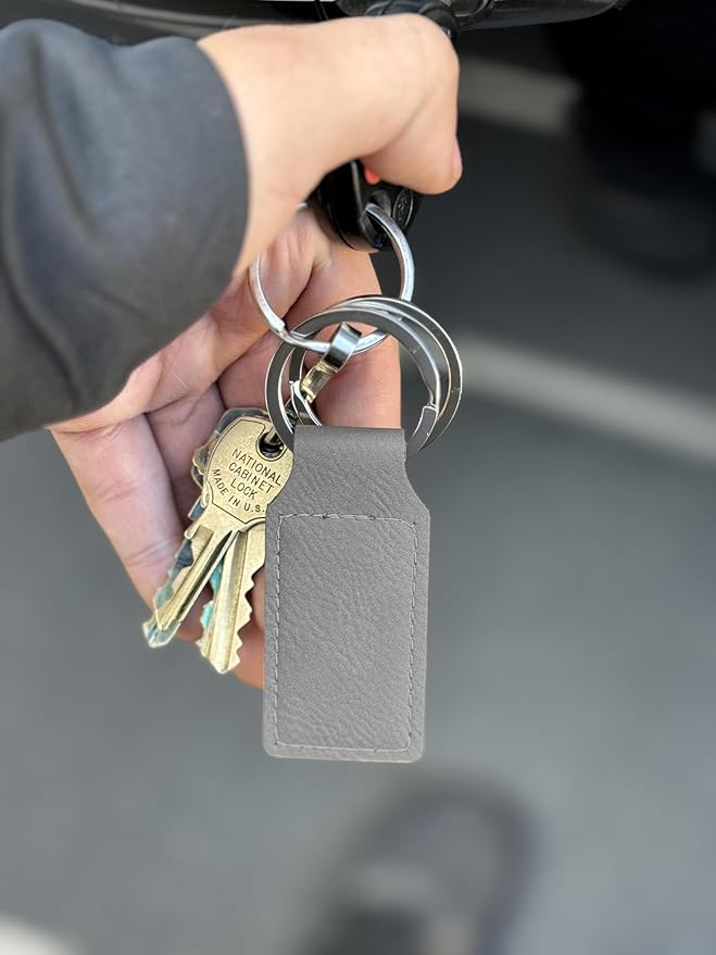 LaserGram Rectangle Keychain, Disc Golf, Personalized Engraving Included